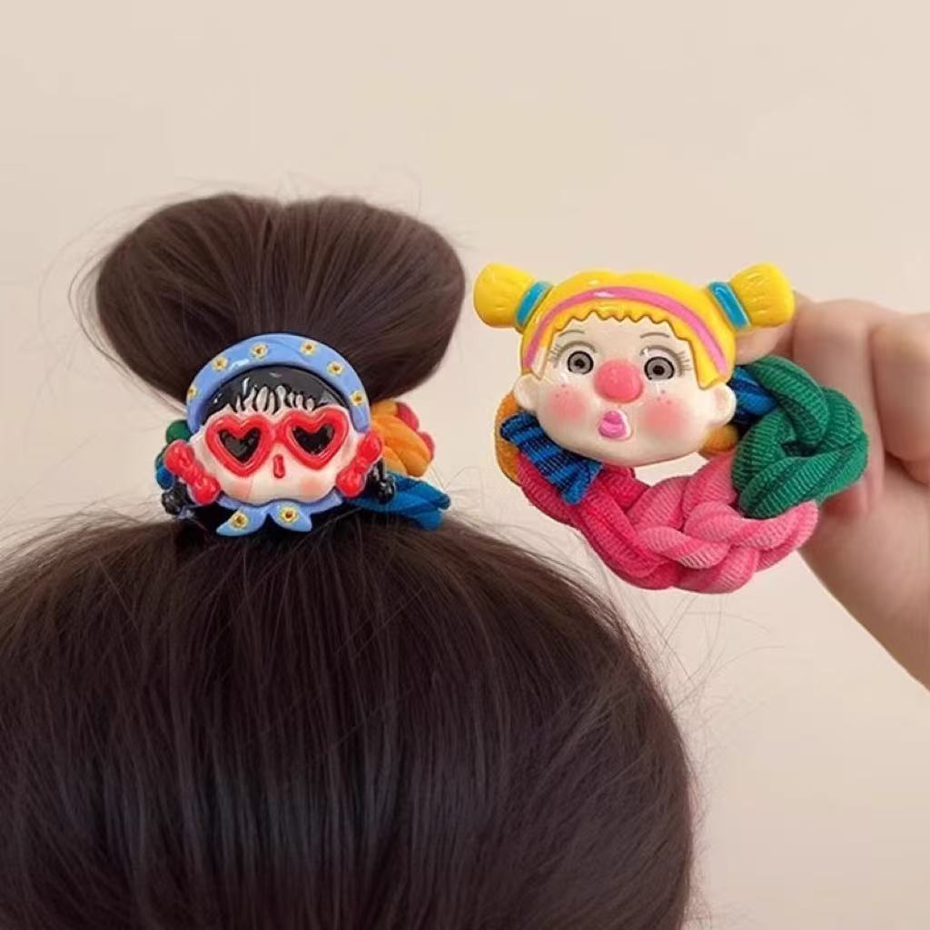Rainbow Braid Scrunchie