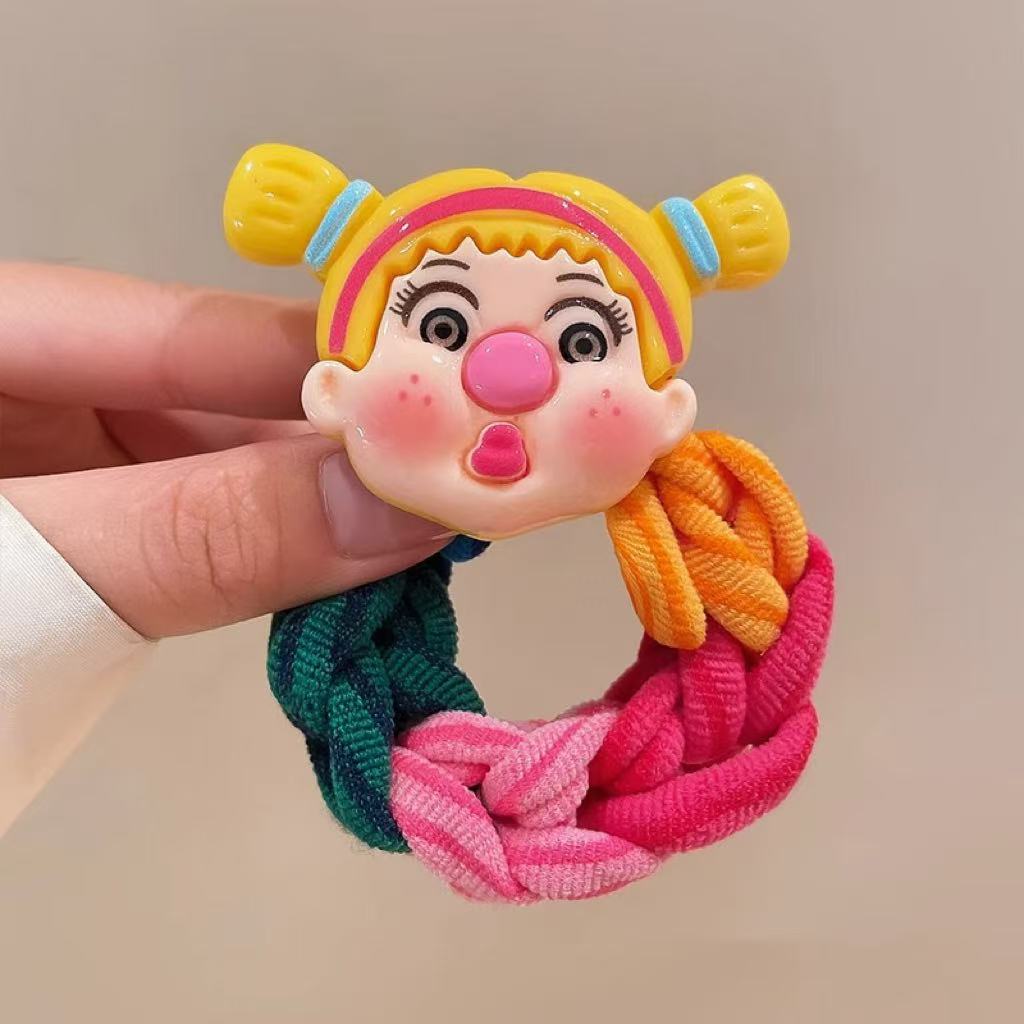 Rainbow Braid Scrunchie
