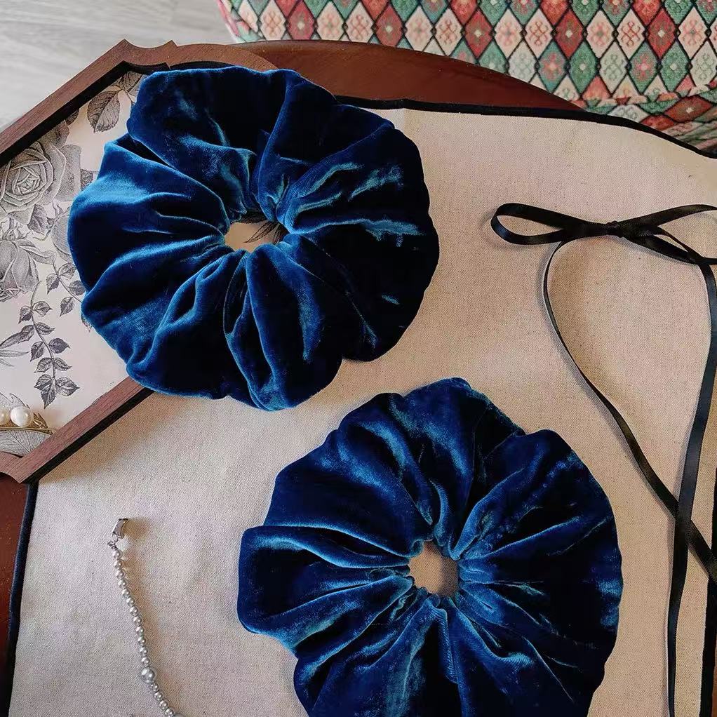 Velvet Scrunchie Embroider Nameplate Customized