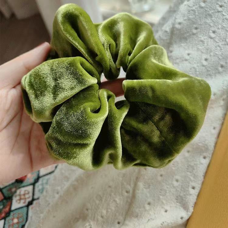 Velvet Scrunchie Embroider Nameplate Customized