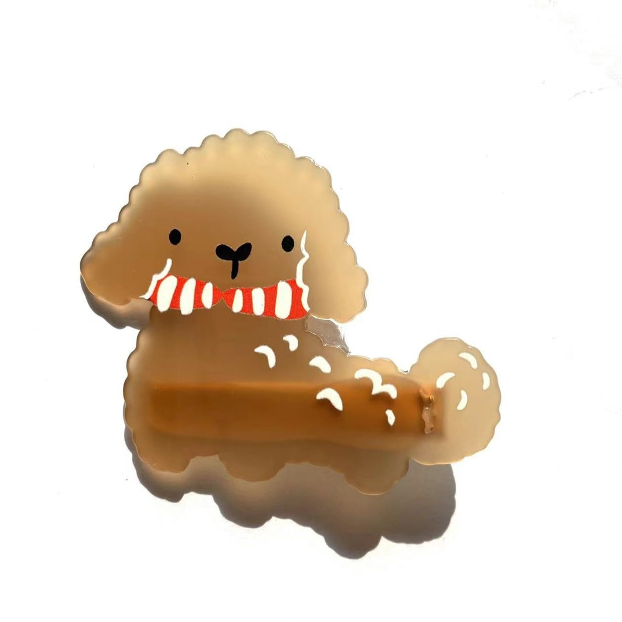 Coffee dog with tie knot clip