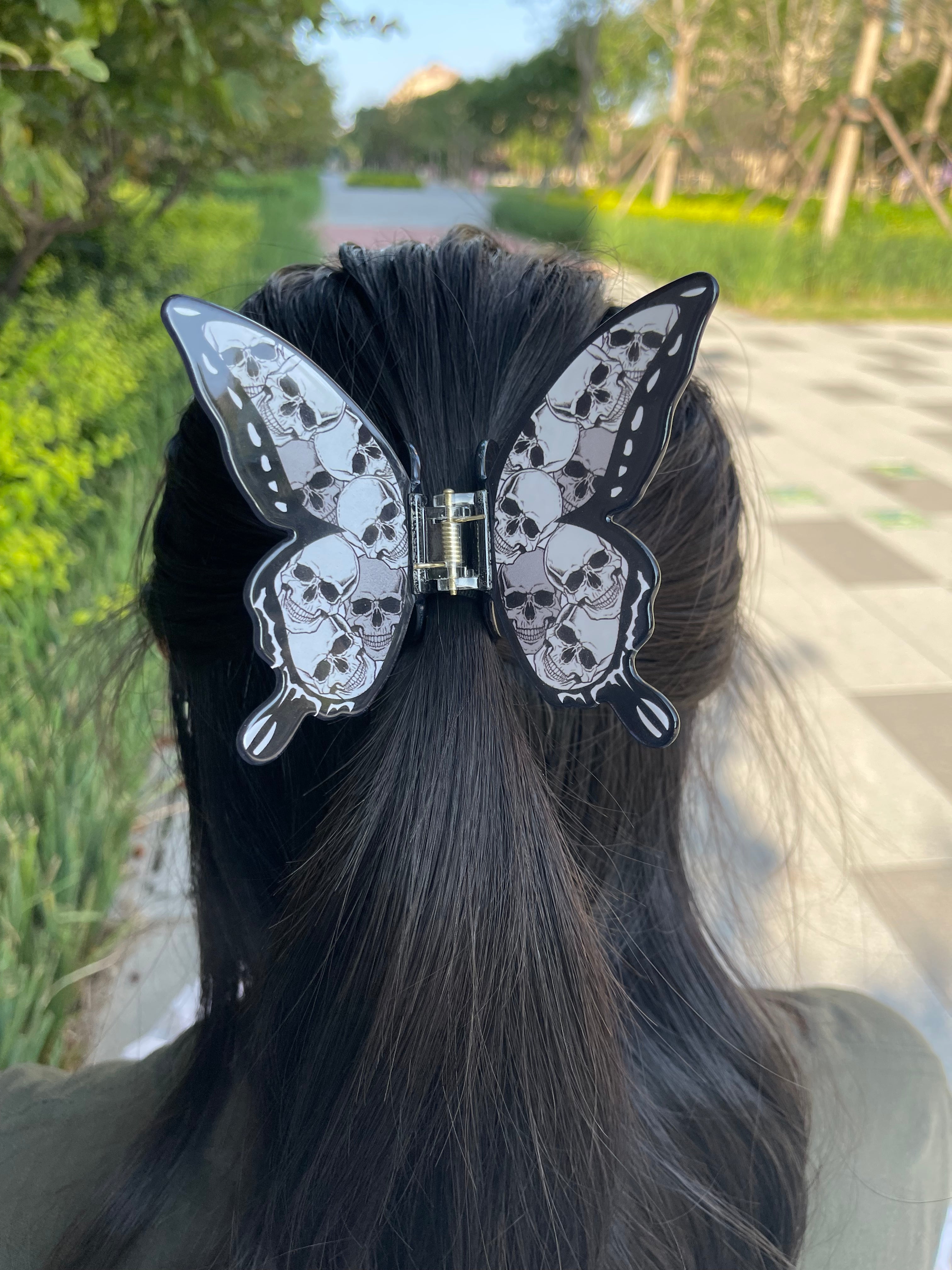 Skulls  Butterfly Hair Claw
Halloween/All Saints' Day/Hallowmas/All Hallows' Day