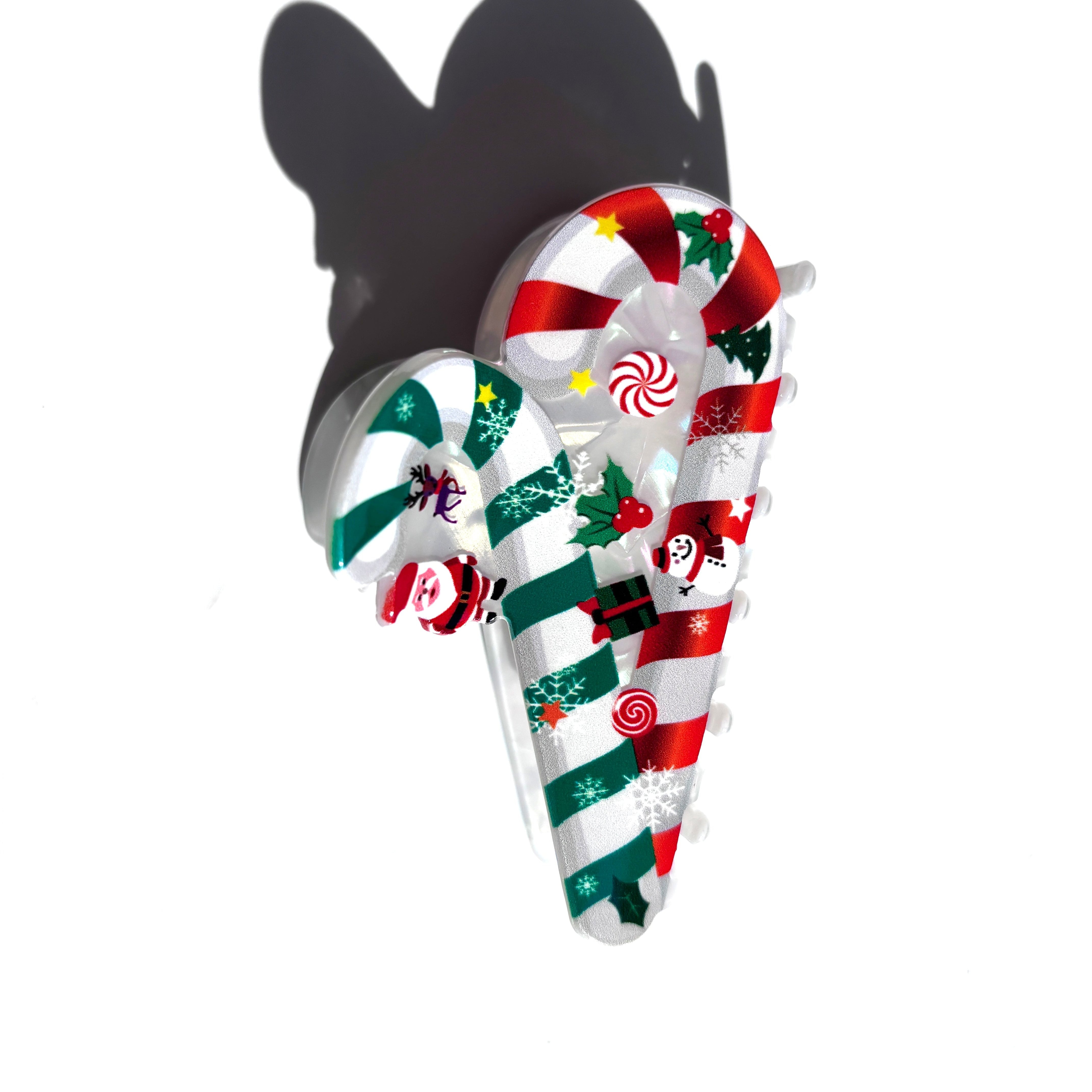 Candy cane hair claw