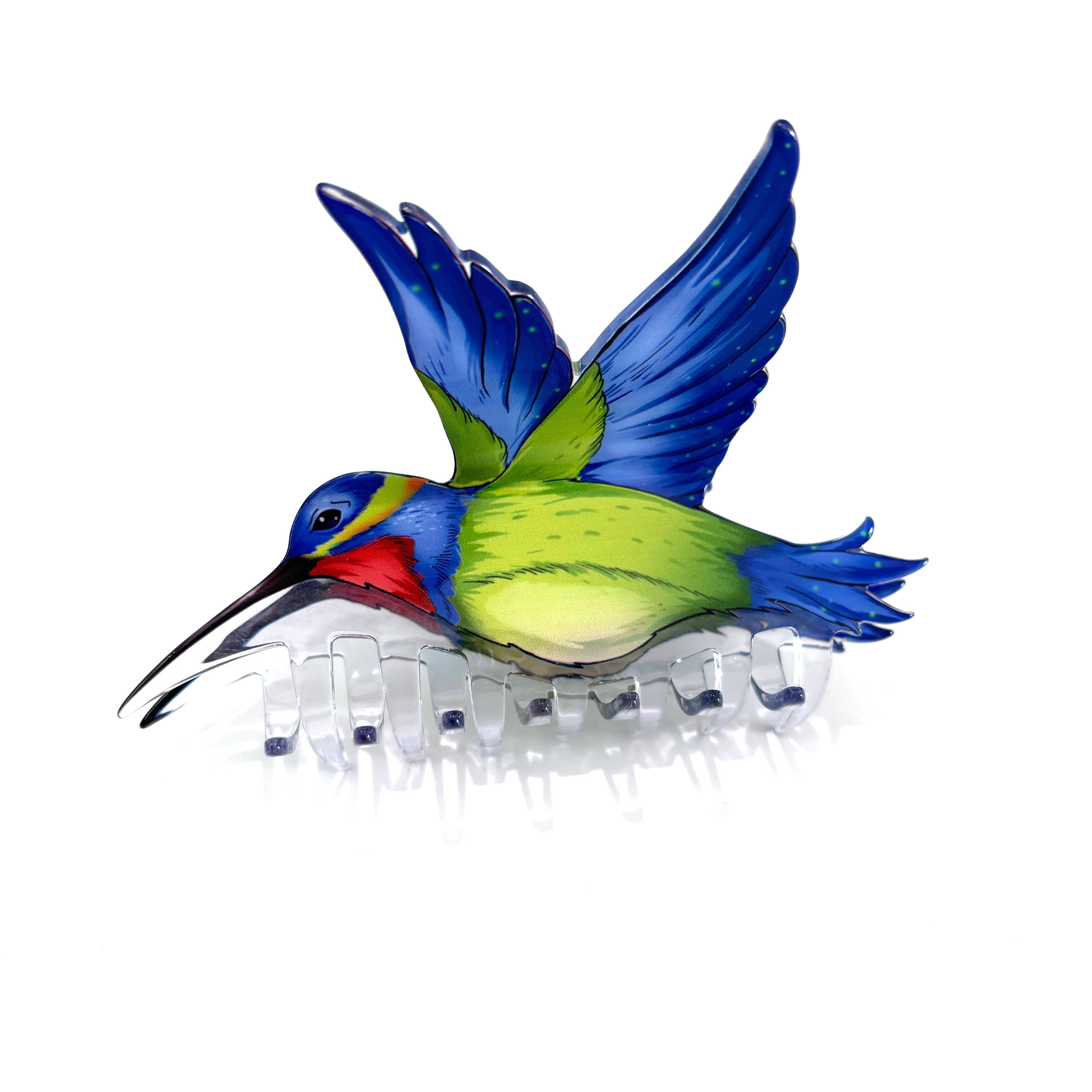 Blue Hummingbird hair claw
