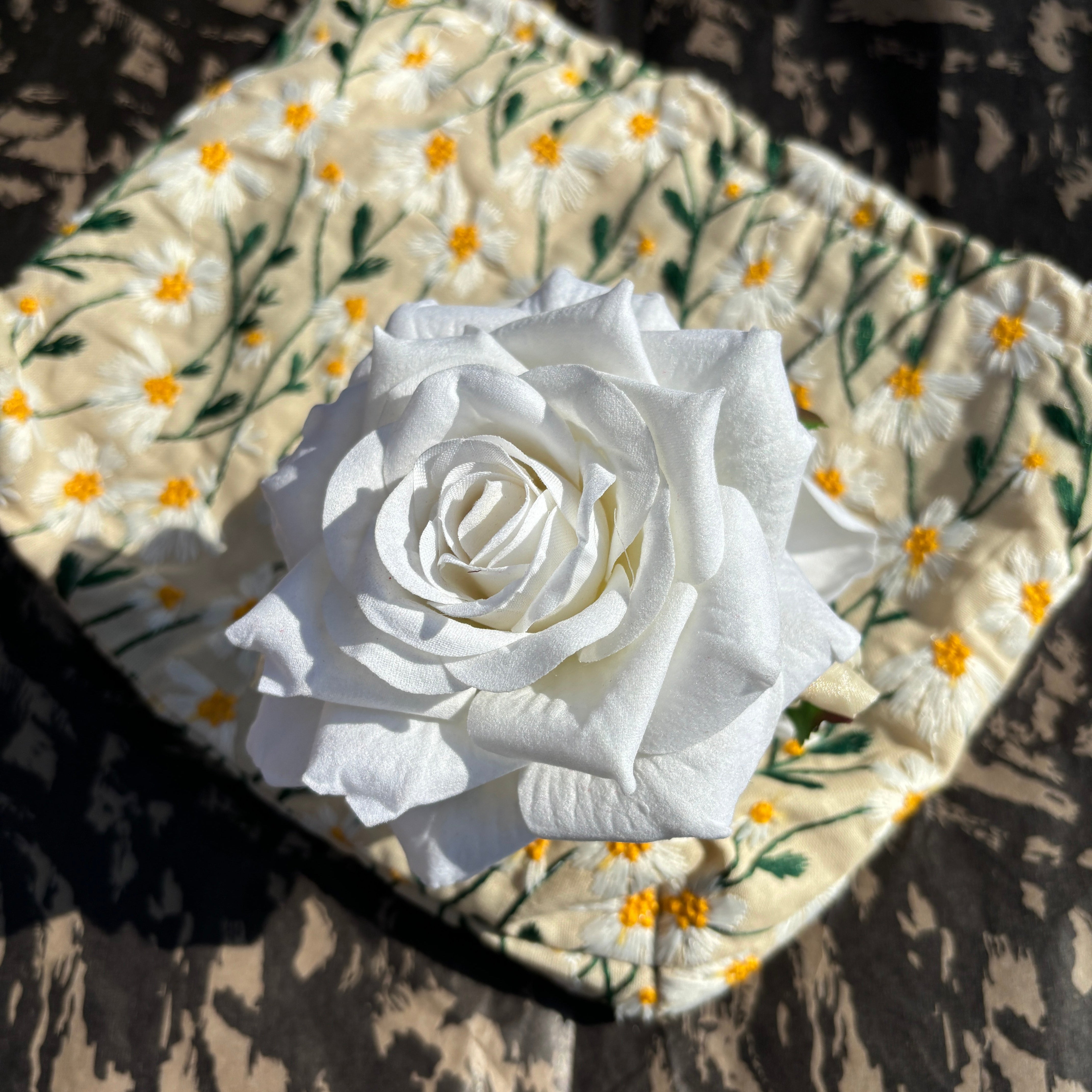 White Rose Hair Claw