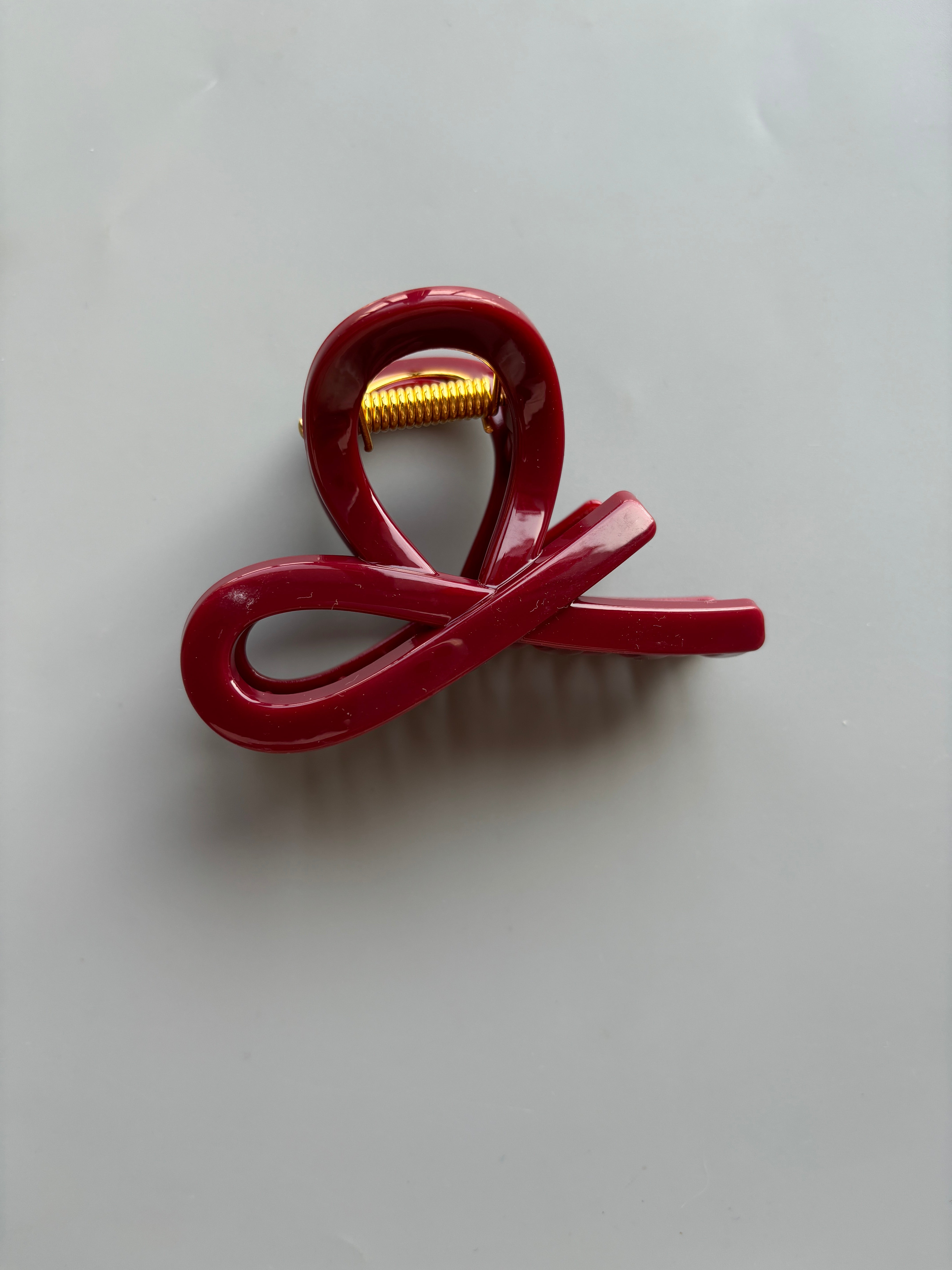 Bow Tie Hair Claw within Red