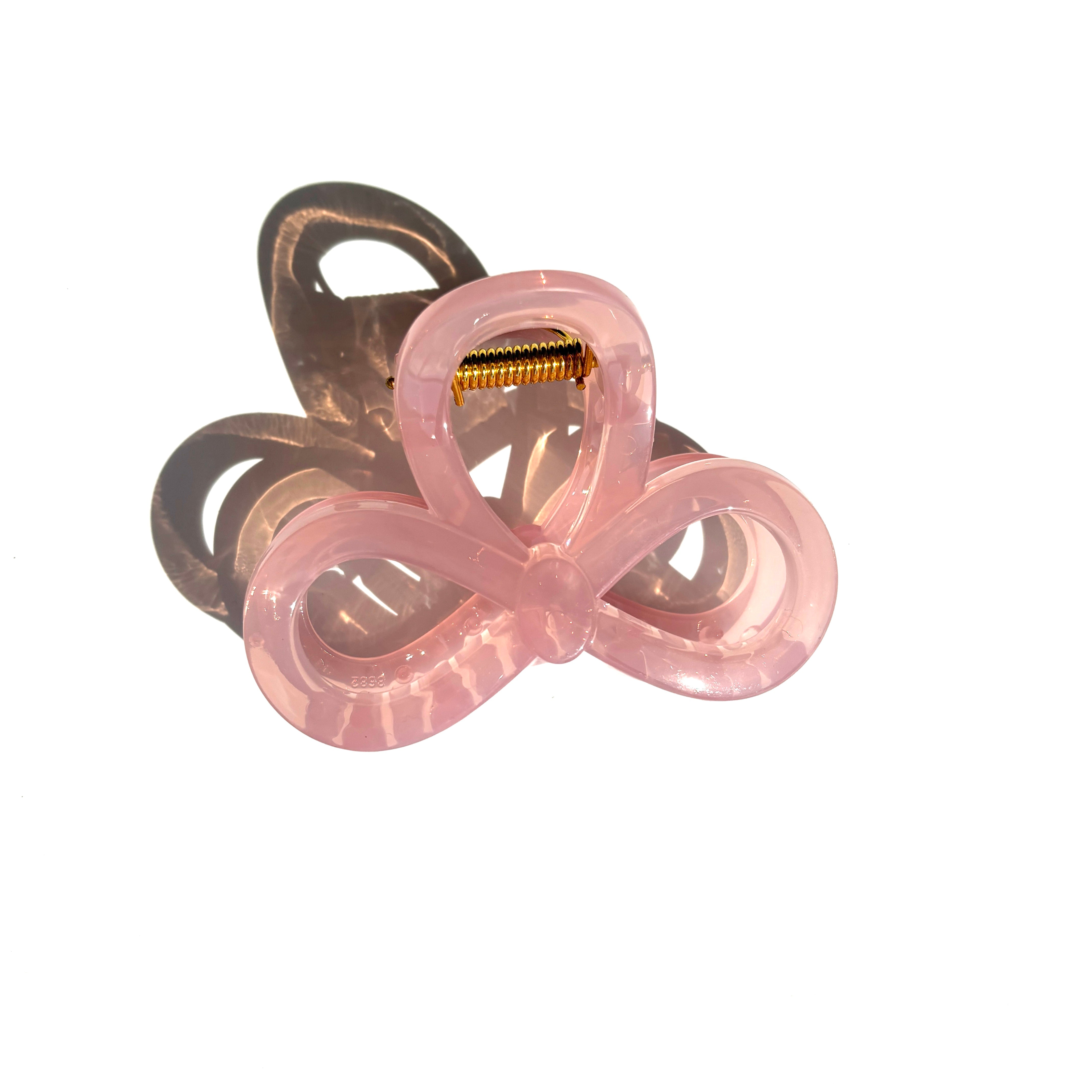 Bow Tie Hair Claw within Pink