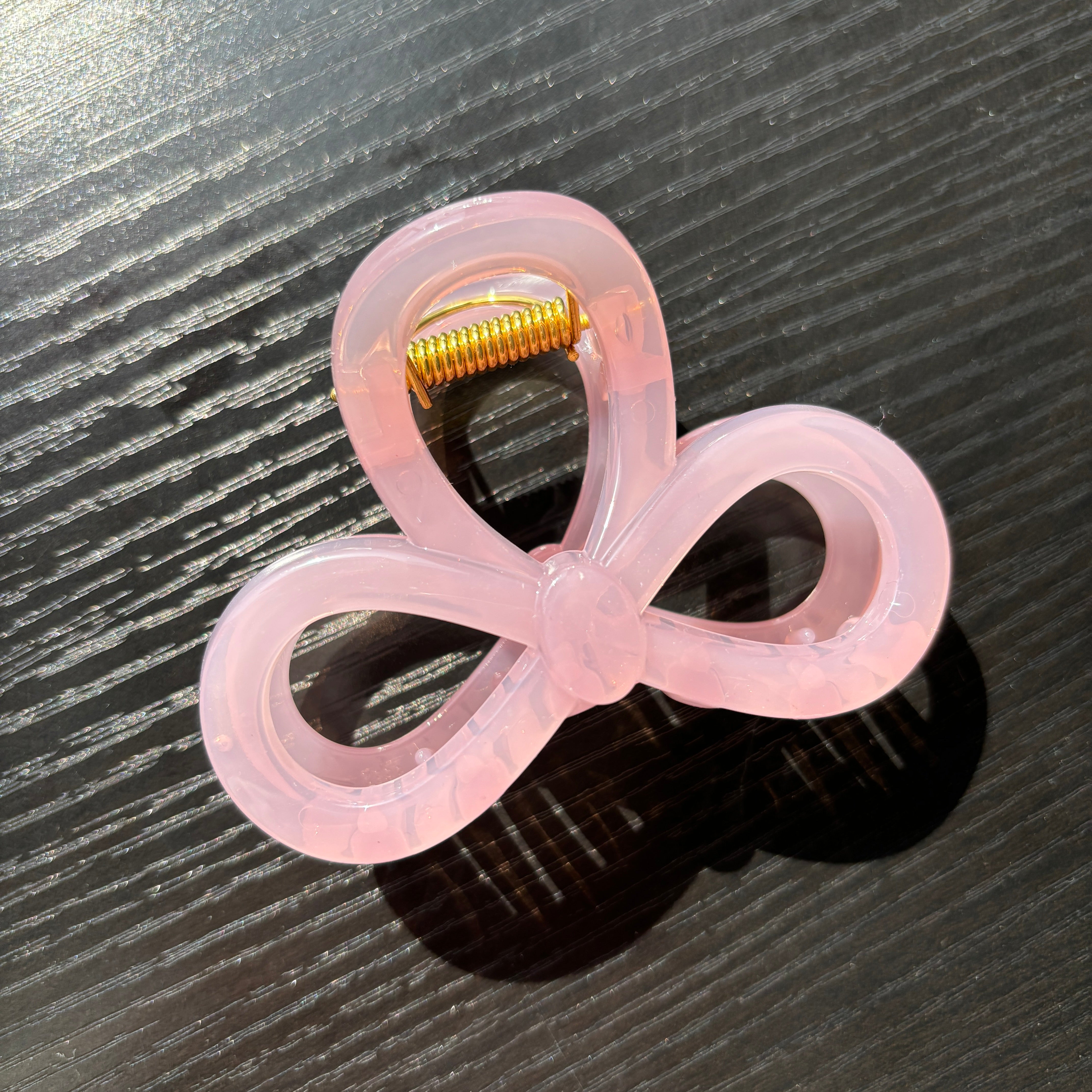 Bow Tie Hair Claw within Pink