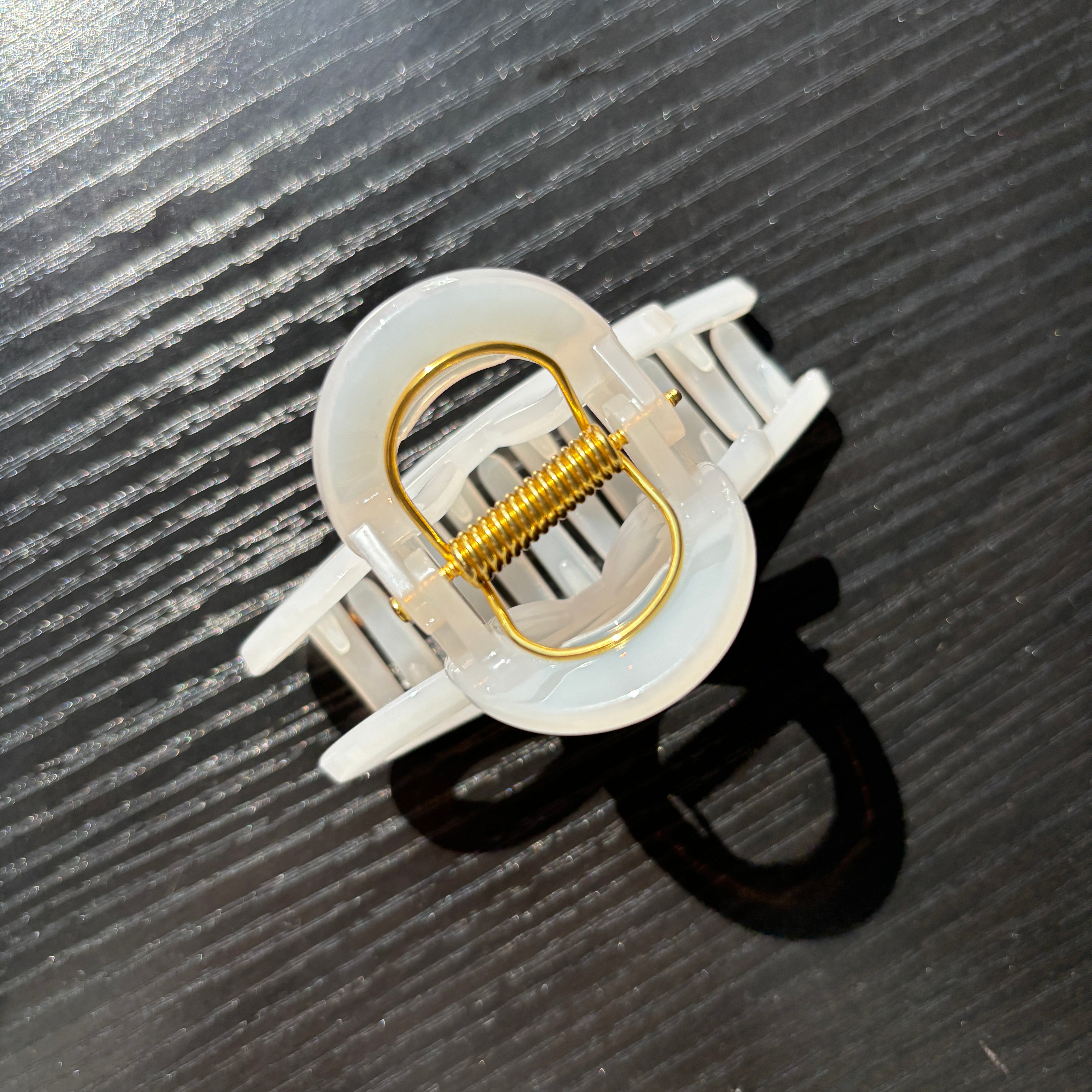 Bow Tie Hair Claw within Cream