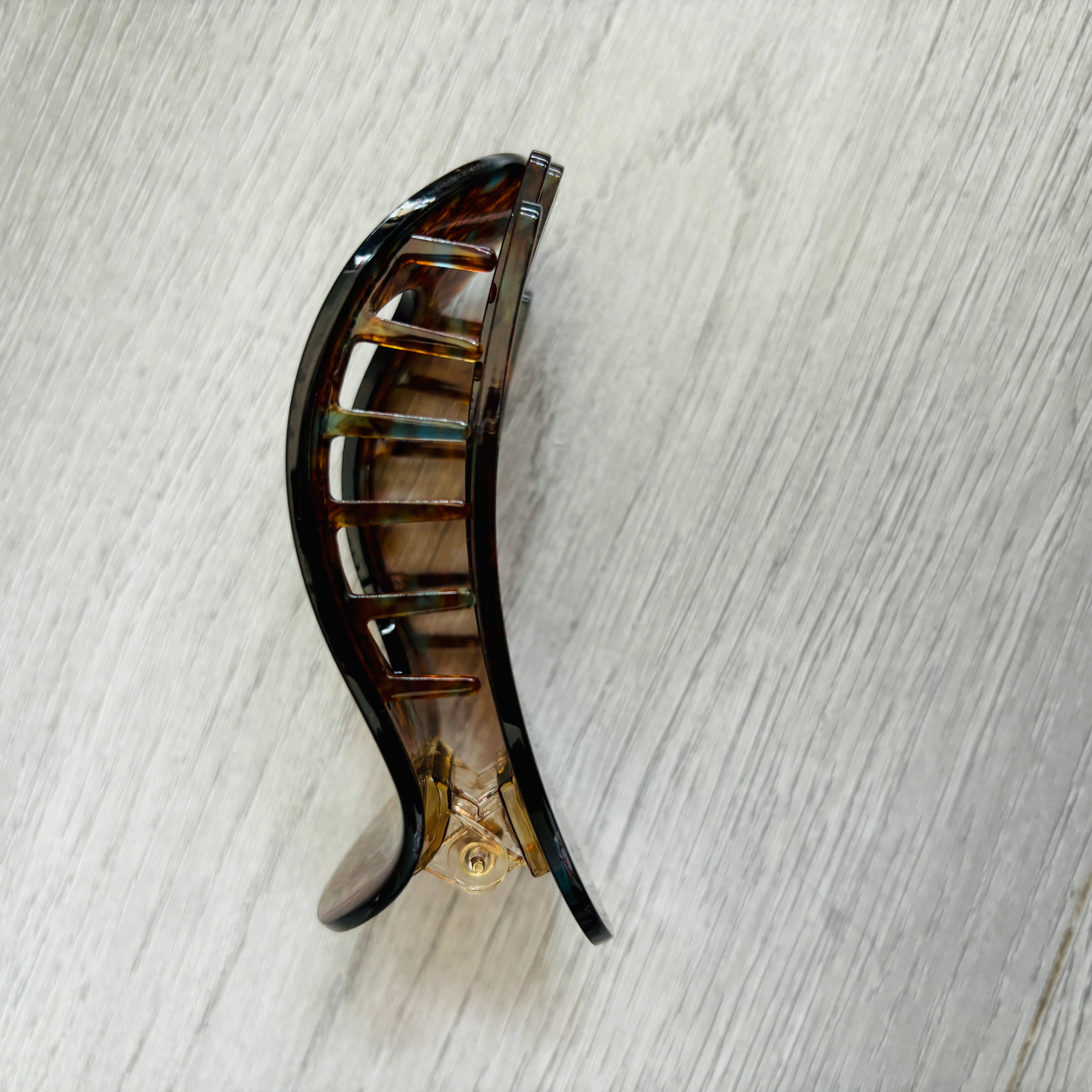 turquoise flat round hair clip