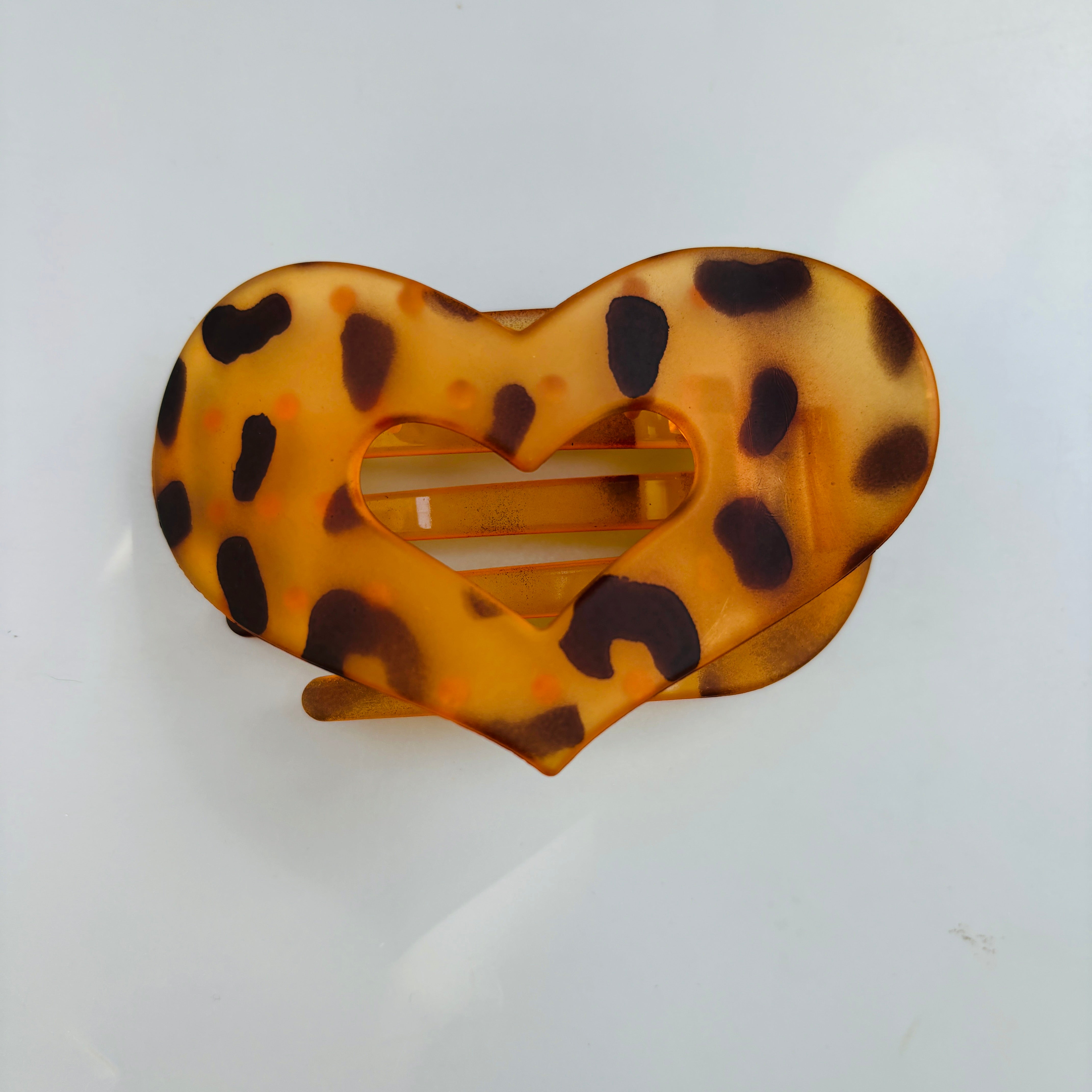elegant flat love hair clip