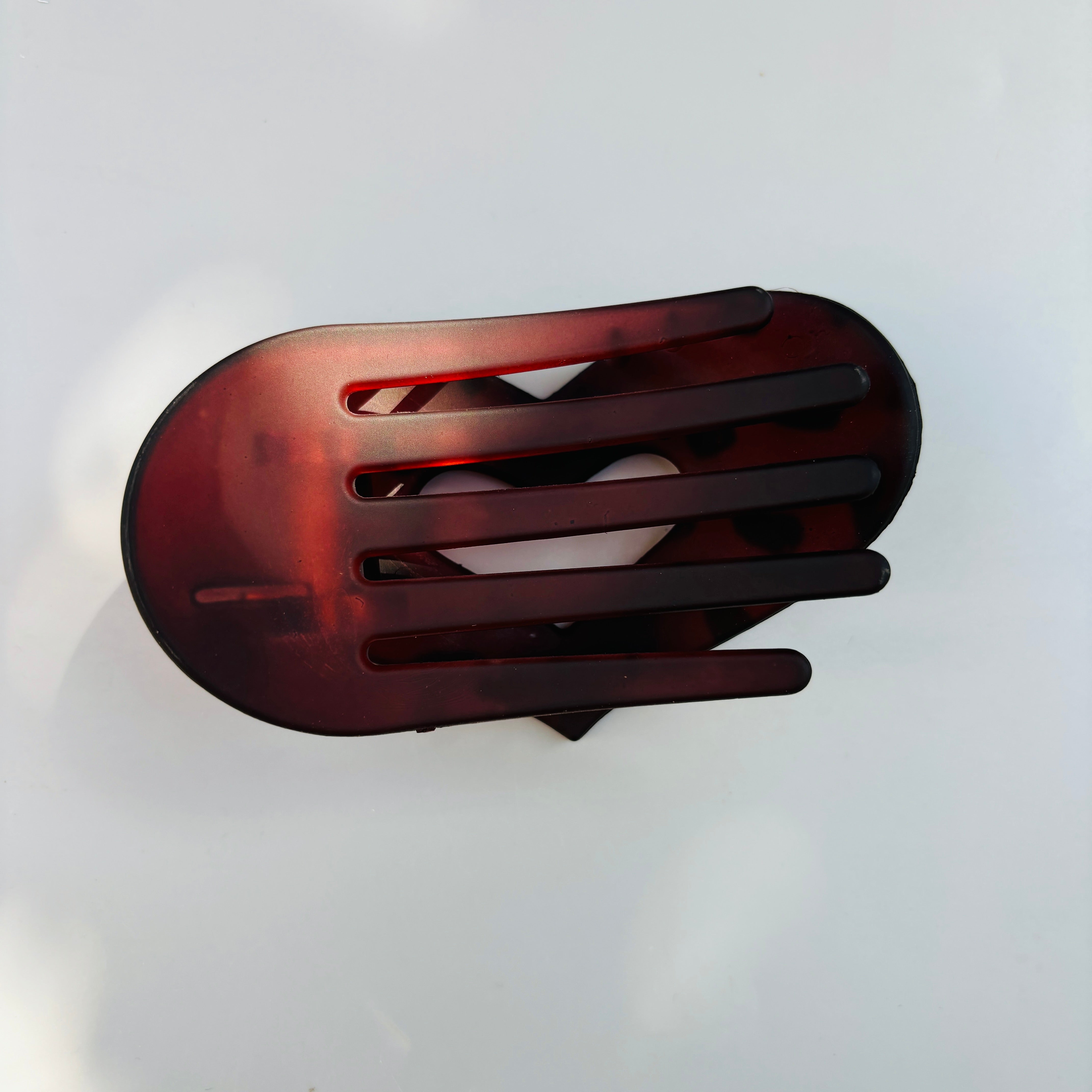 caramel flat love hair clip