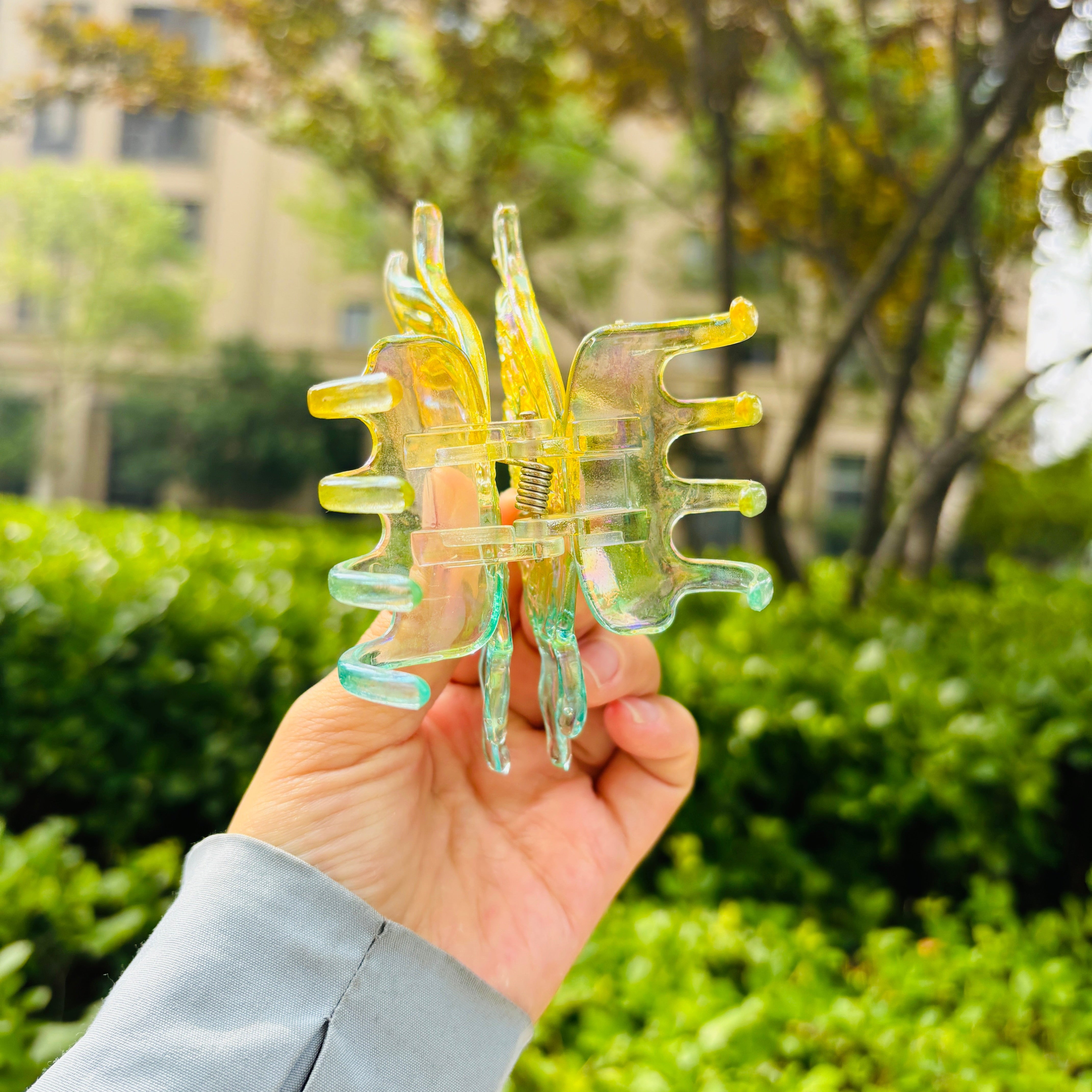 GRADIENT BUTTERFLY CLAW WITHIN YELLOW