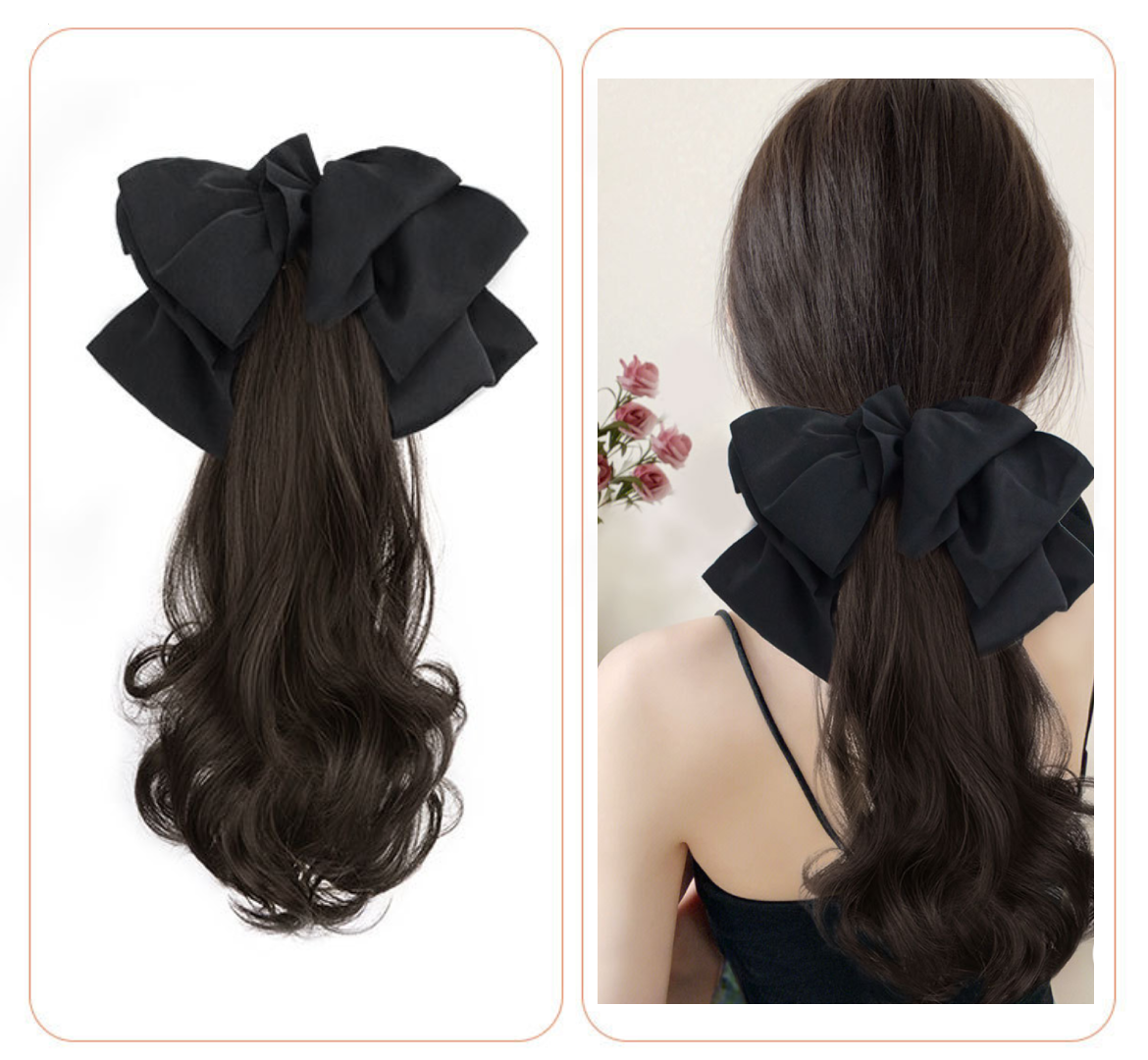 Bow high ponytail hair claw