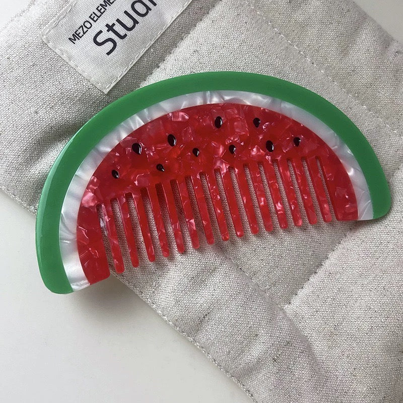 watermelon hair comb