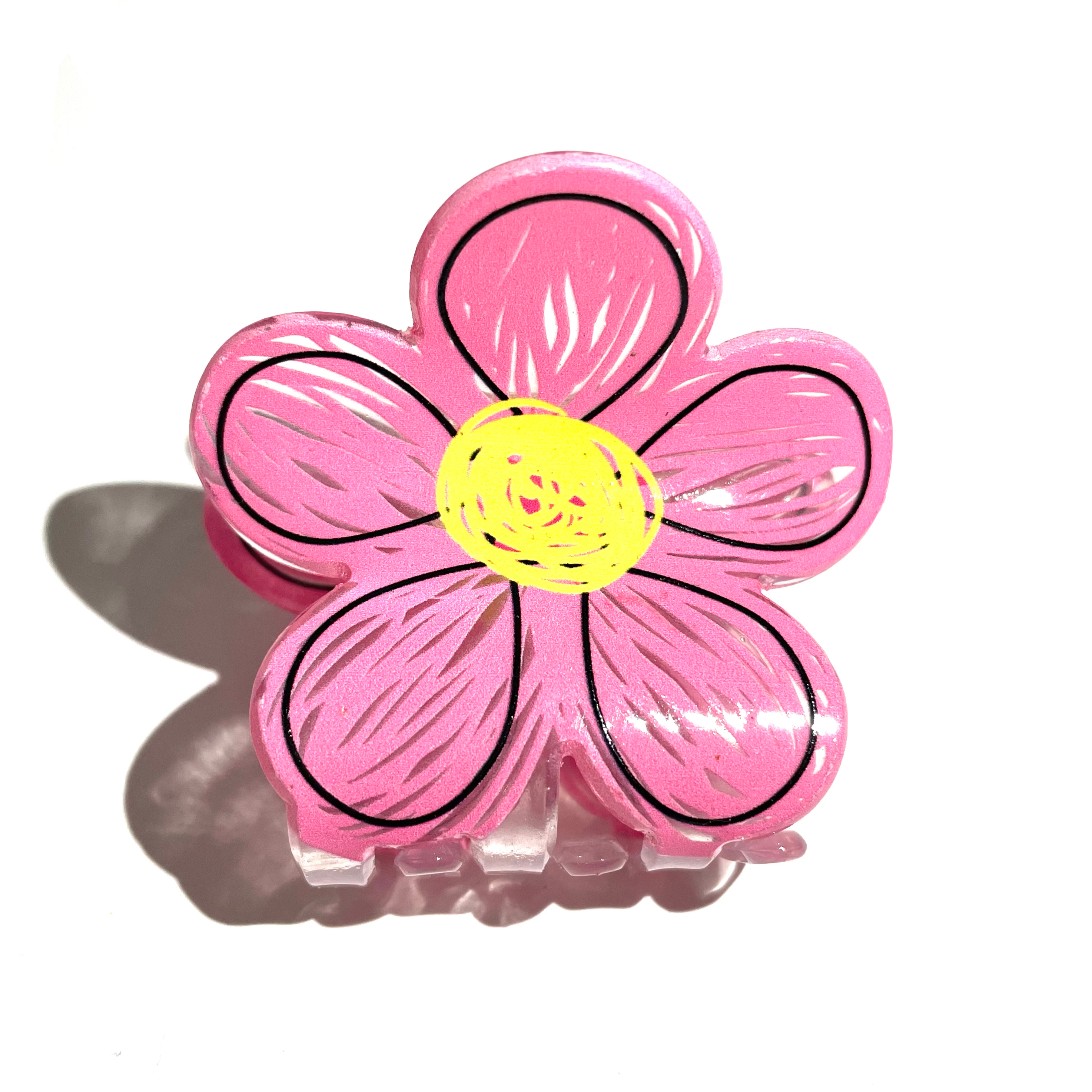 Painted flowers claw within pink