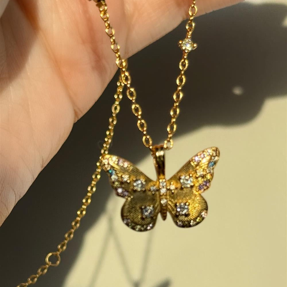 Butterfly Necklace within Diamond