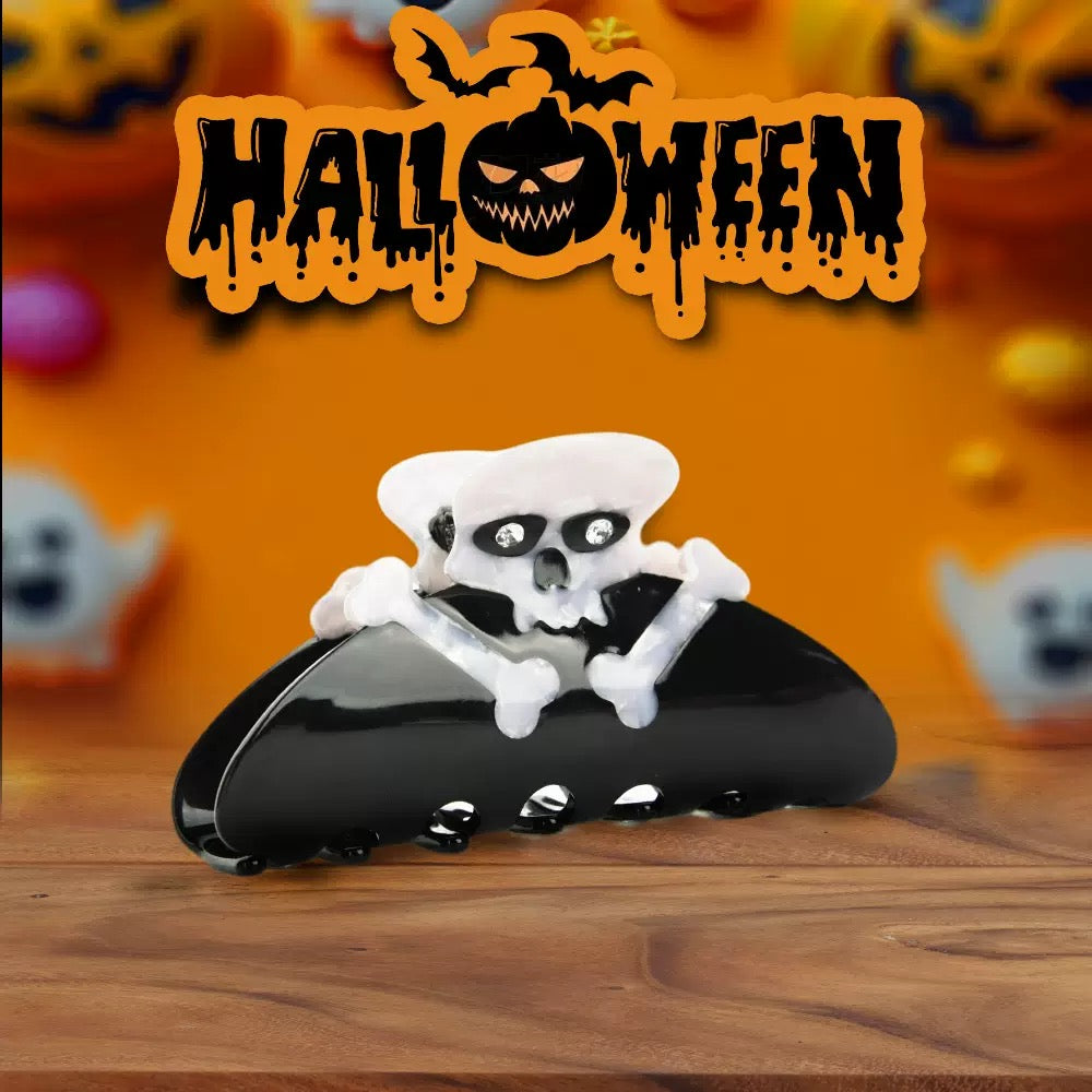 Halloween Skull Hair Claw within Black