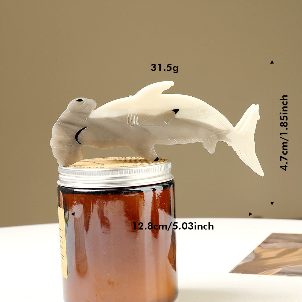 Grey Hammerhead shark claw within luminous