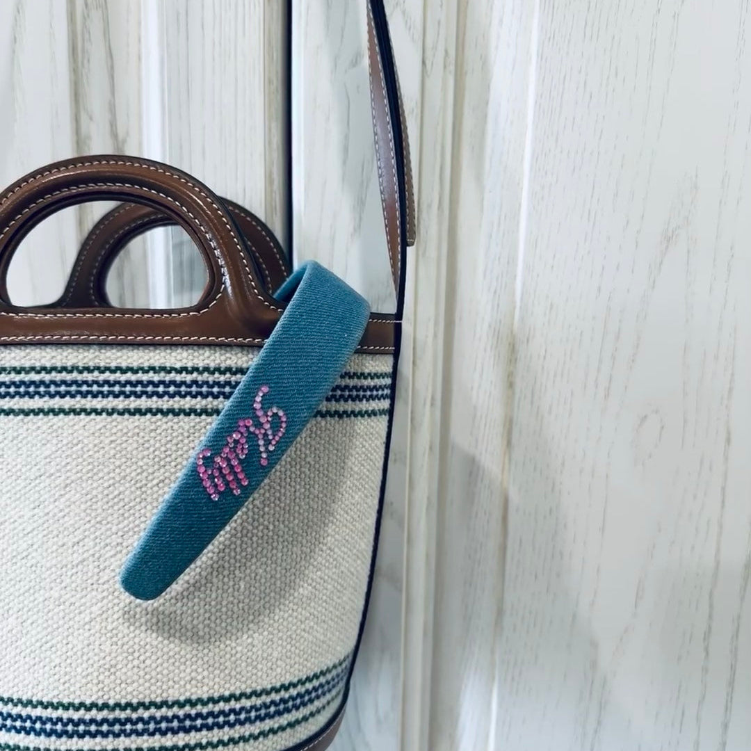 THE NAMEPLATE CUSTOMIZED DENIM HEADBAND
