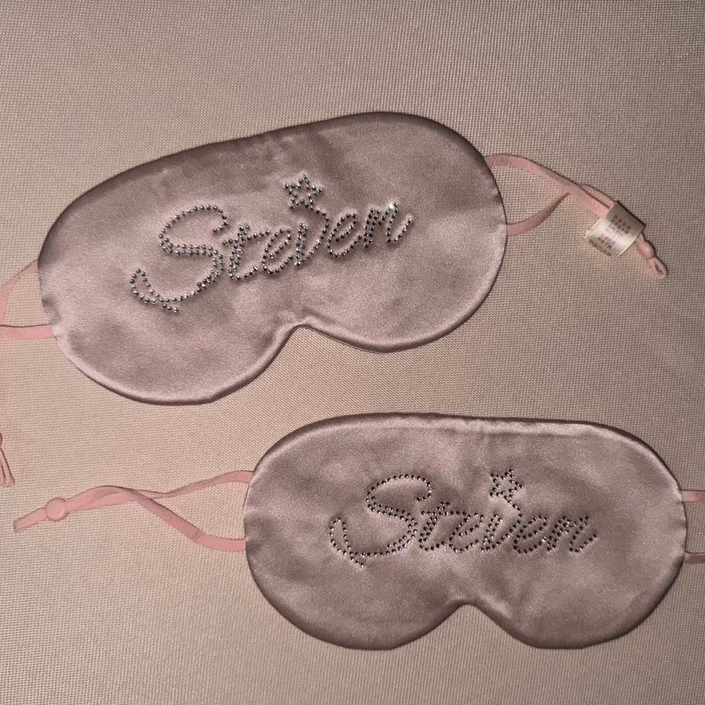 SILK EYE MASK NAMEPLATE CUSTOMIZED