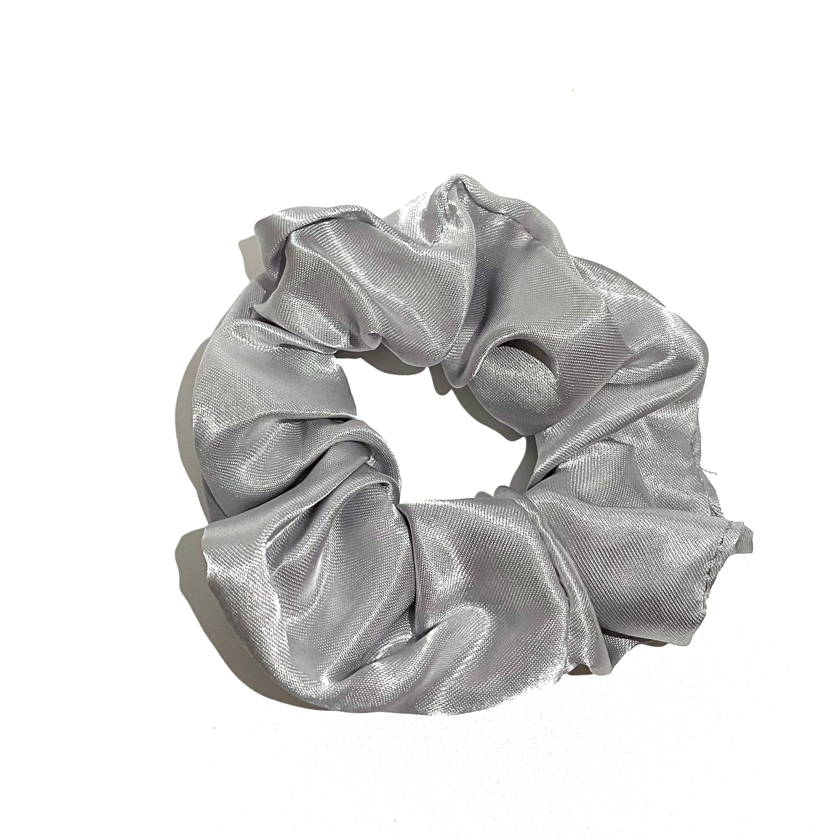 Silk Scrunchie in Silver