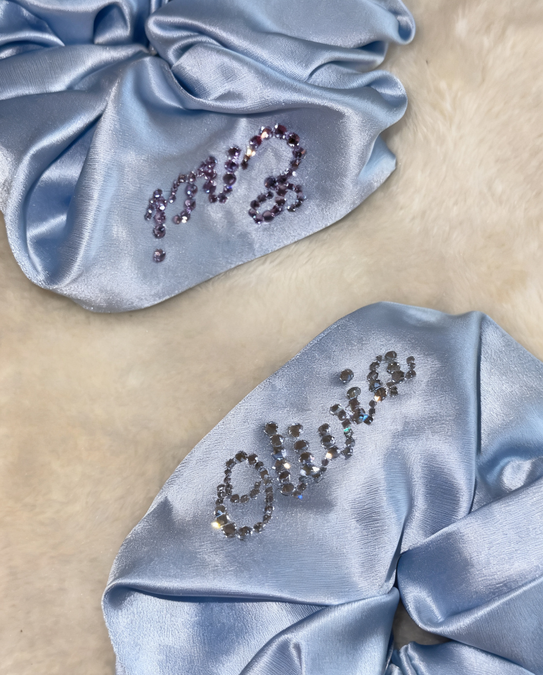 SILK SCRUNCHIE NAMEPLATE CUSTOMIZED