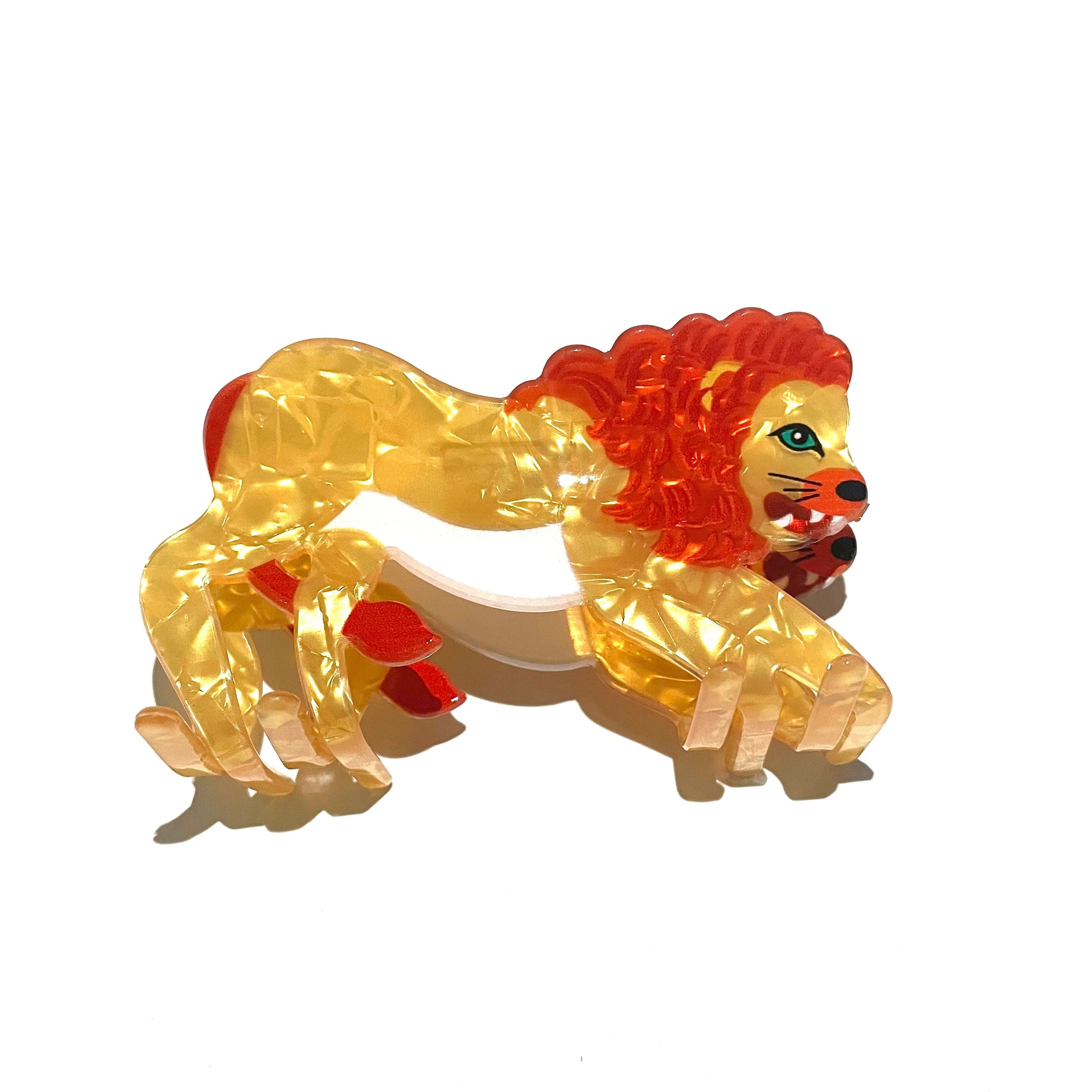 Hungry lion claw within Yellow