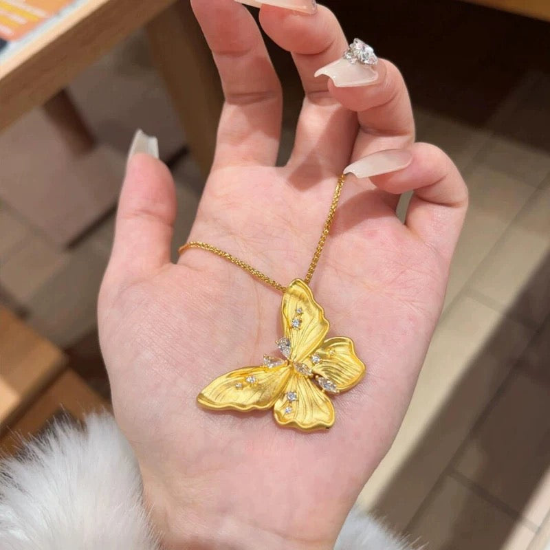 Filigree butterfly necklace