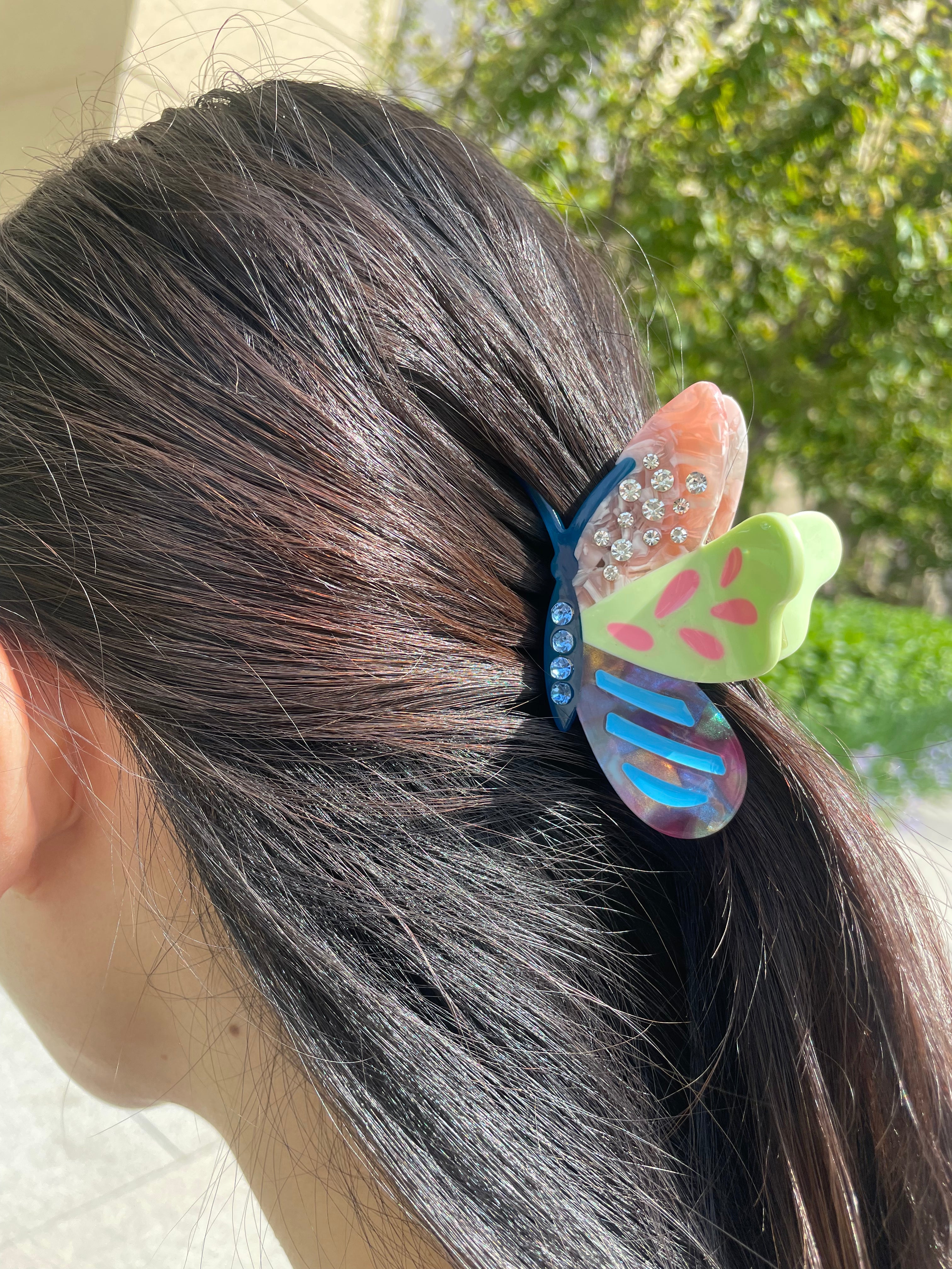 Green Apple Butterfly within diamond