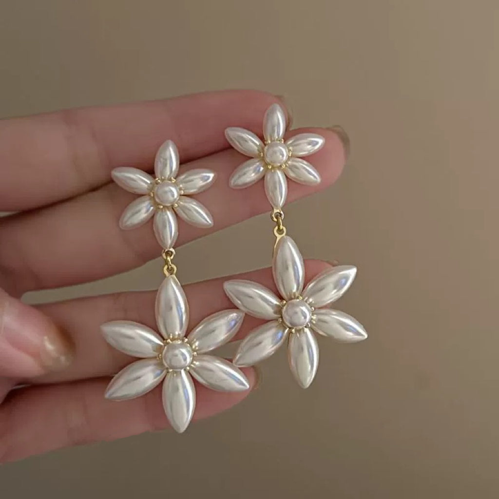 Banana shrub flower earrings