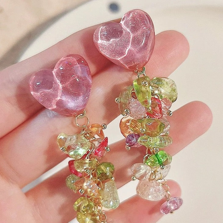 Summer colored stones earrings