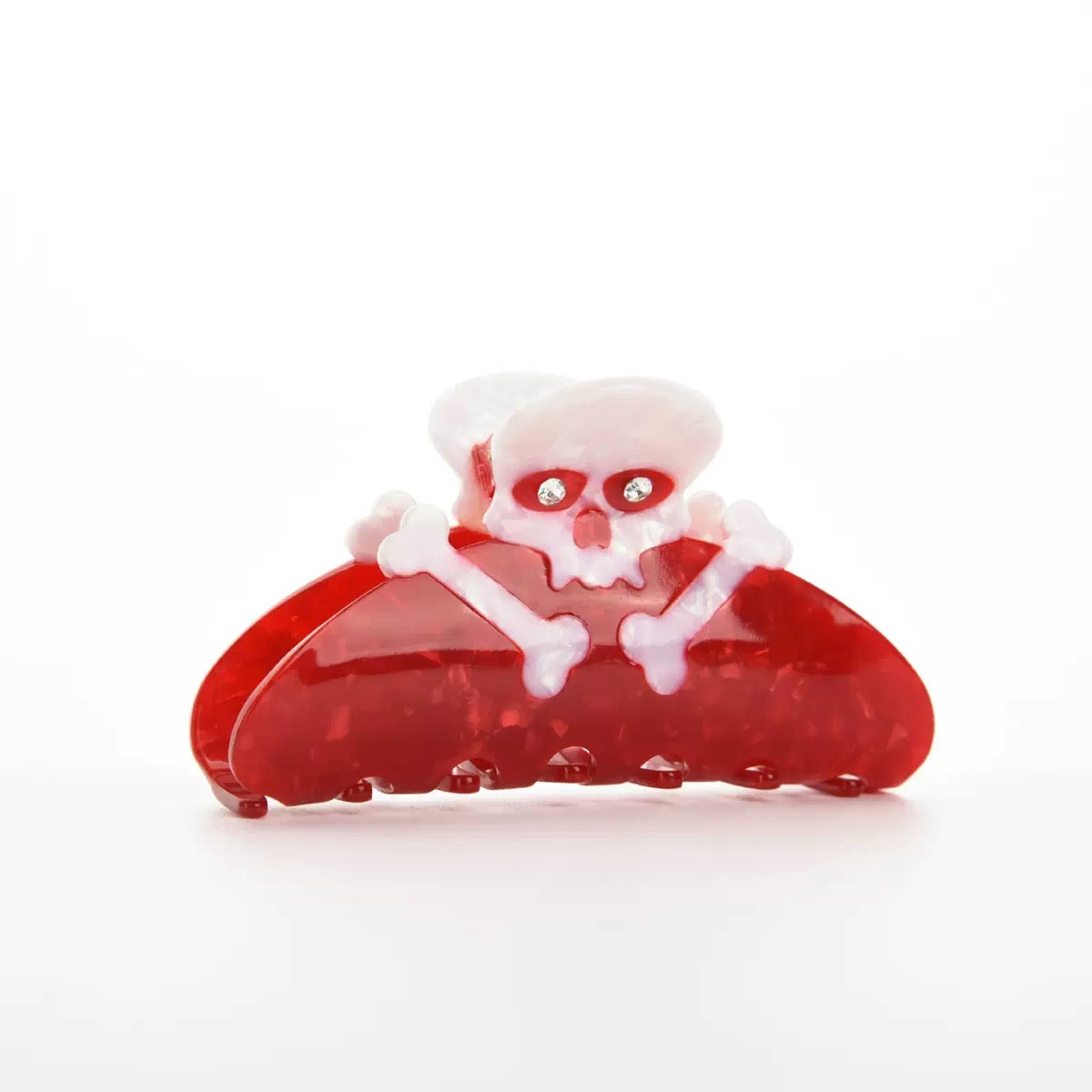 Halloween Skull Hair Claw within Red