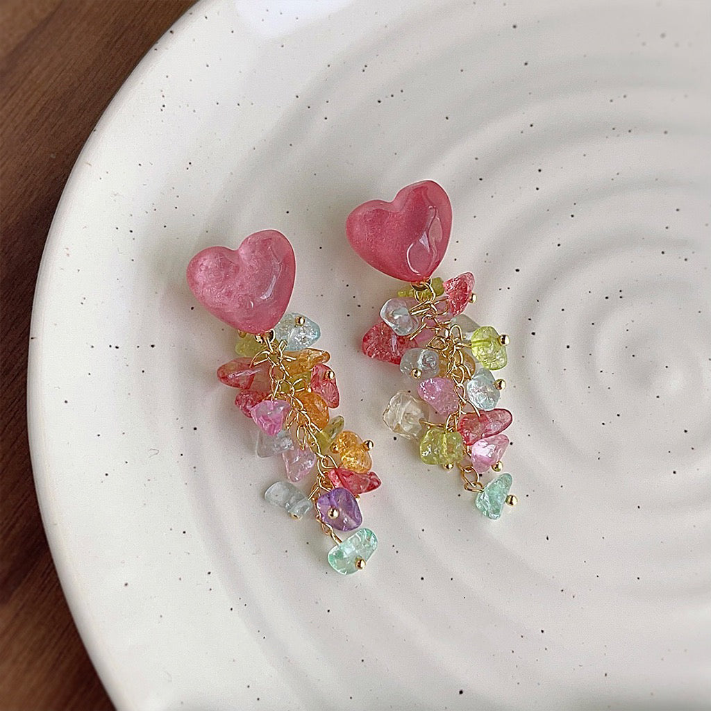 Summer colored stones earrings