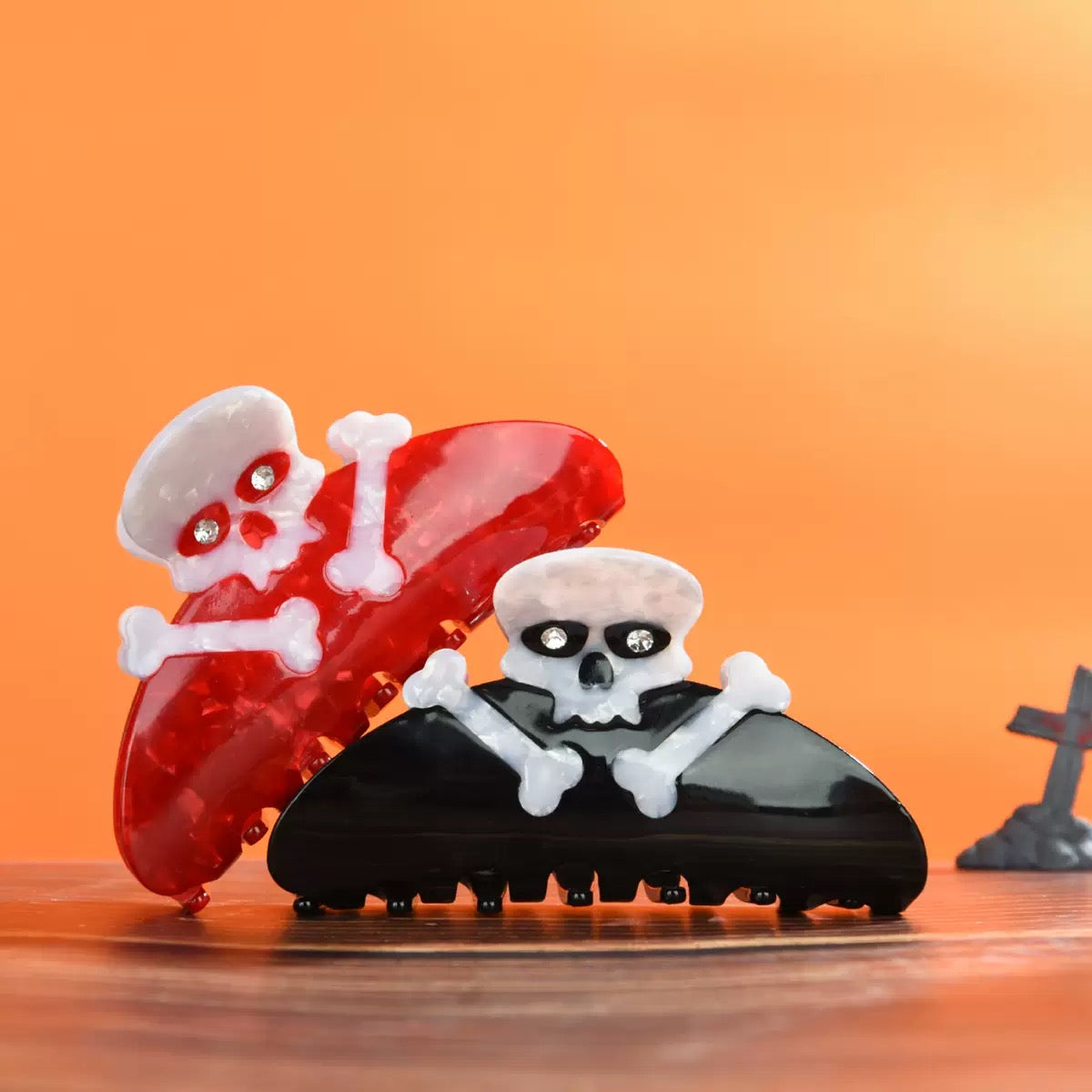 Halloween Skull Hair Claw within Black