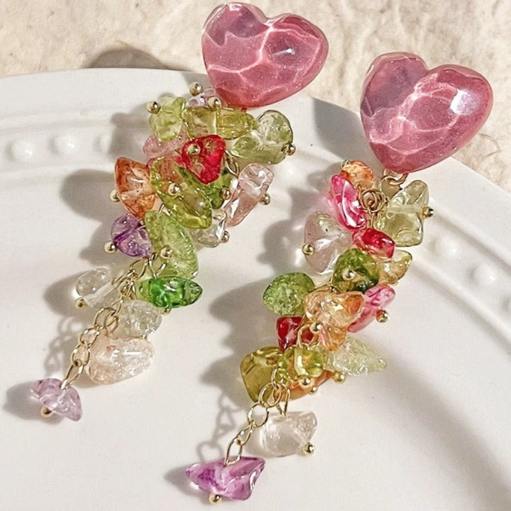 Summer colored stones earrings