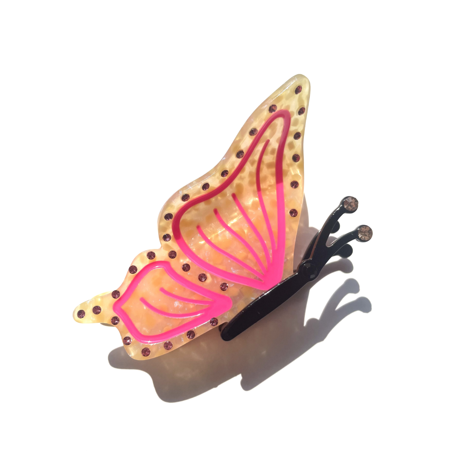 Butterfly hair claw within Orange