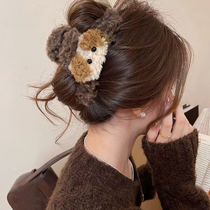 Cute Poodle hair claw