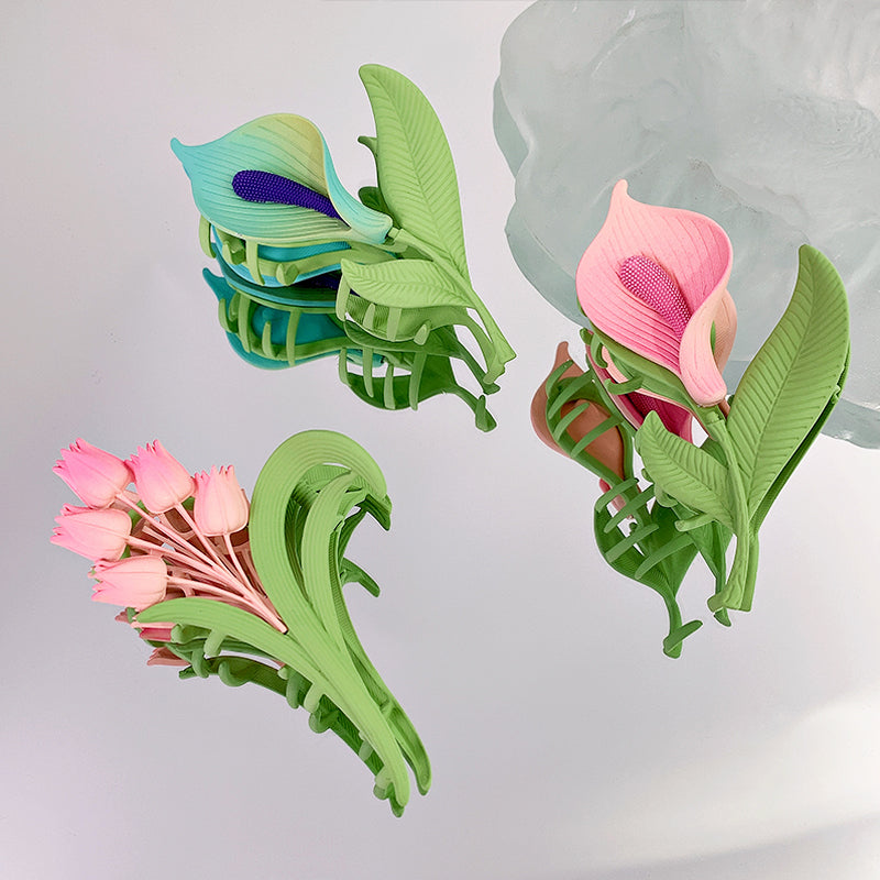 Purple Lily hair claw