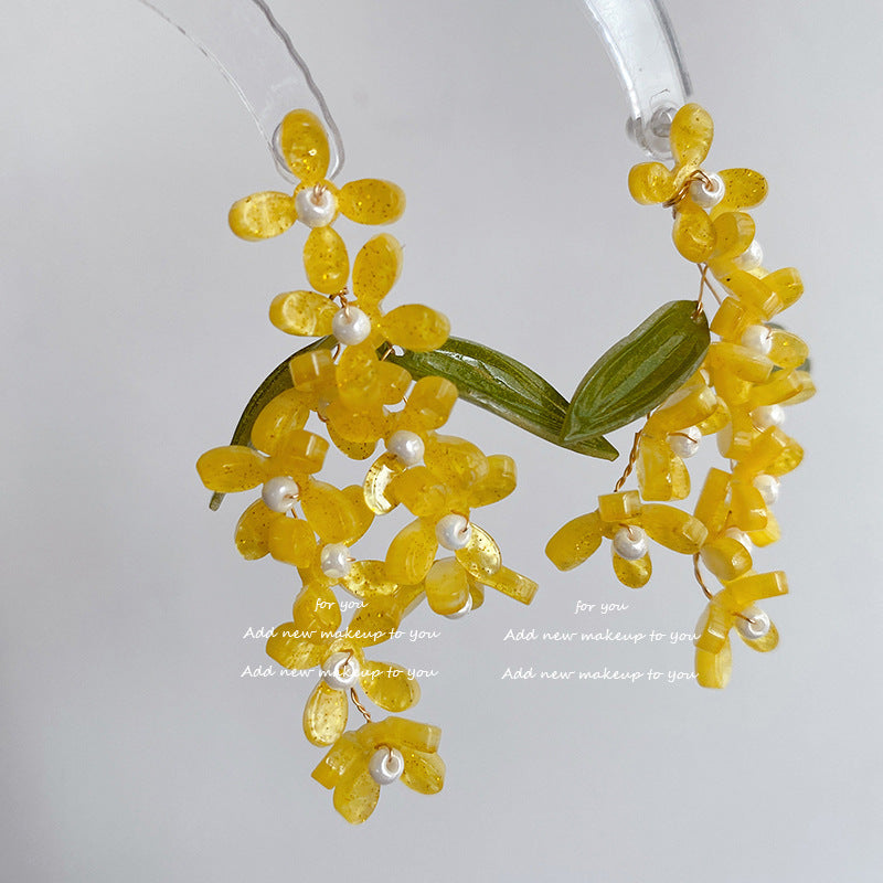 Sweet Osmanthus flower earrings