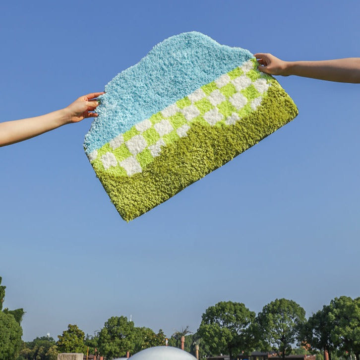 WAFFLE RUG IN GREEN APPLE