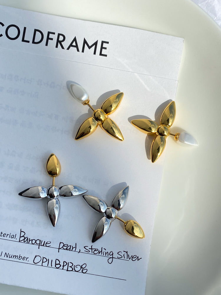 Lucky Clover Earrings with Silver