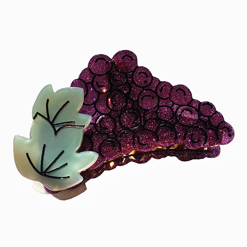 Purple grapes claw clip
