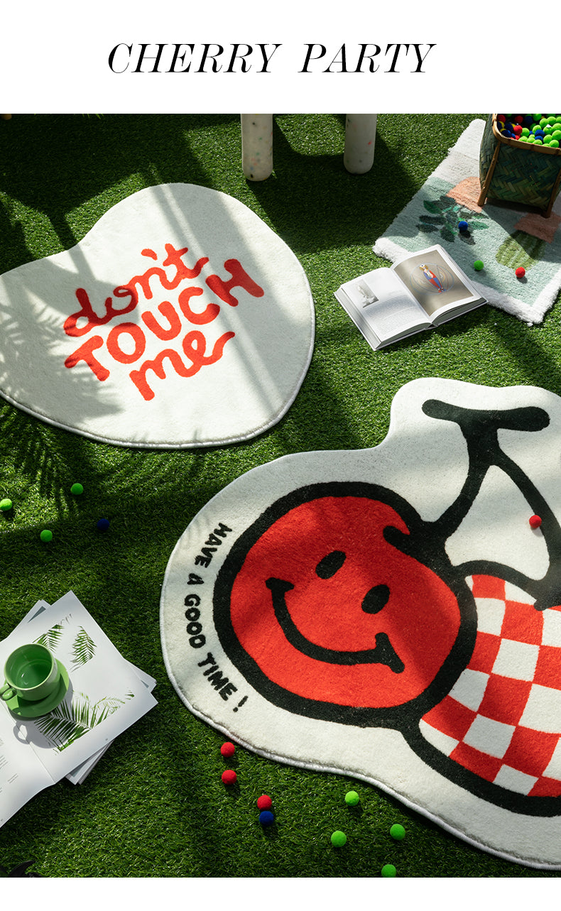 Have a good time cherry rug