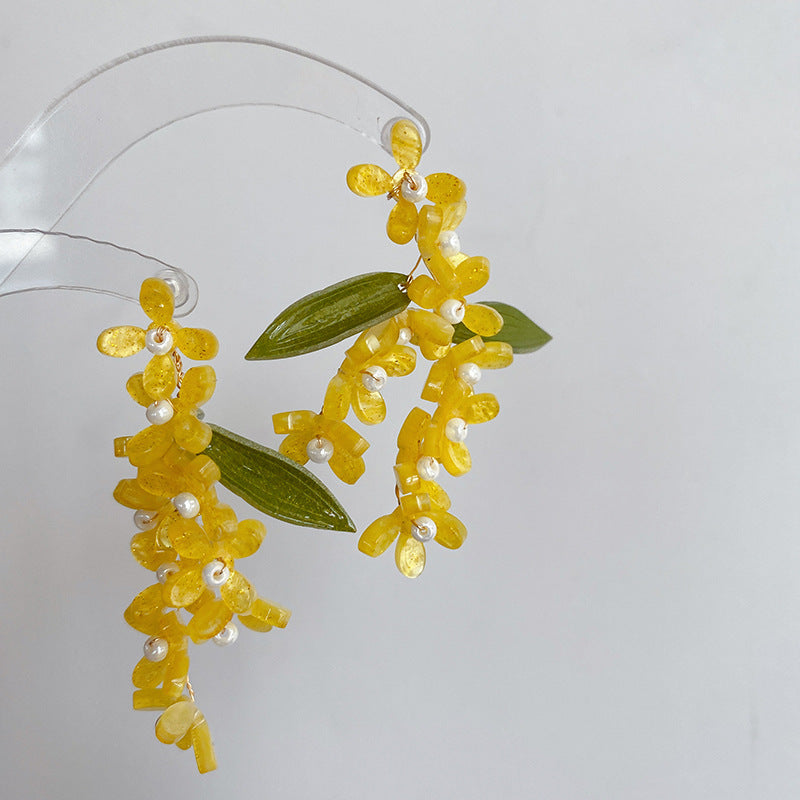 Sweet Osmanthus flower earrings