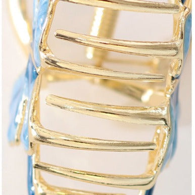 Gradient butterfly claw within blue