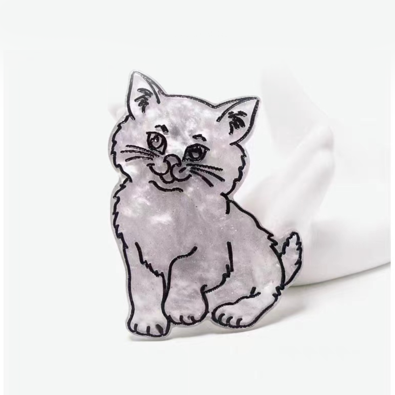 Meow Cat clip within Black