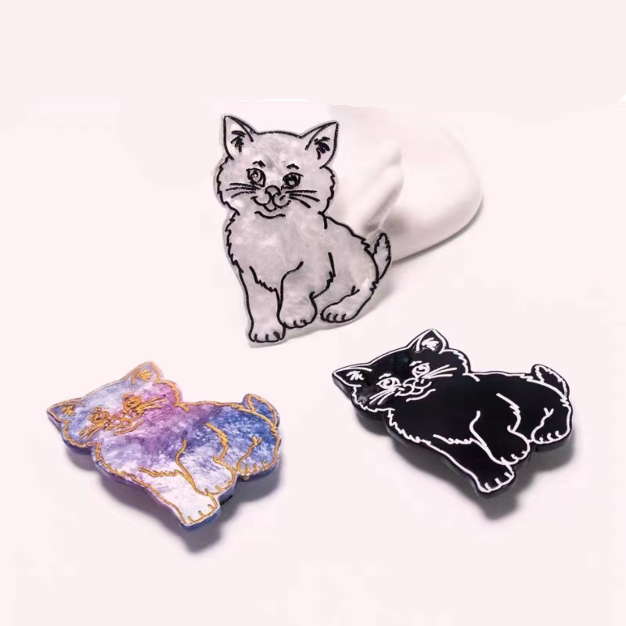 Meow Cat clip within Black