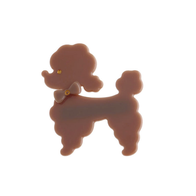cream Poodle dog clip