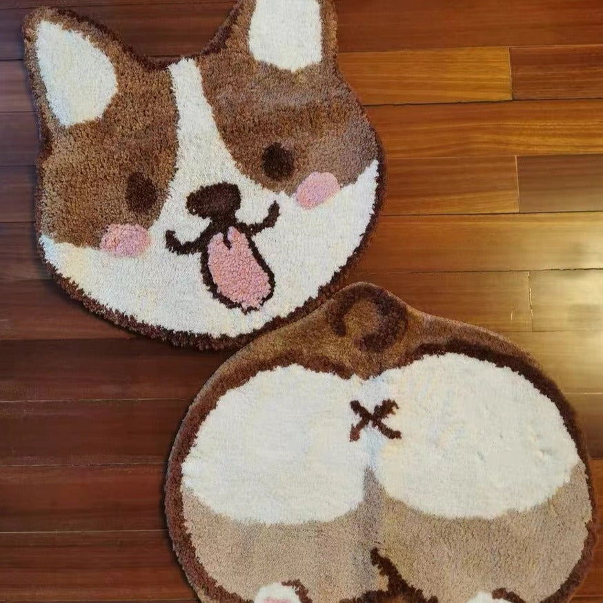 corgi butt rug